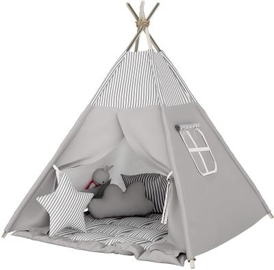 China Trigone/V-Type Ground Nail Best Singles Carpa Gray Kids Baby Tenda Indoor Dollhouse Toys Tent Play Tent Outdoor Play Camping Tepee for sale