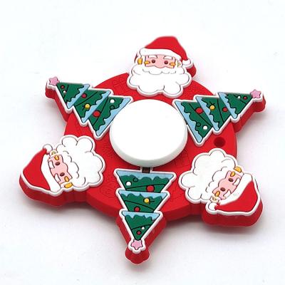 China New Design Soft PVC Amazon Christmas Tree Ornaments Spinner Toys Juguete De Navidad de Santa Claus Hanging Pendant Xmas Fidget for sale