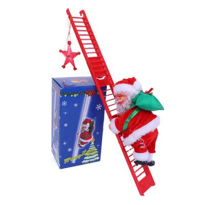 China Christmas Decor Juguetes De Navidad de Santa Climb The Ladder Electric Christmas Decoration Toys Kids Christmas Ornament New Products for sale