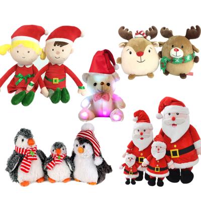 China Christmast Ornament Best Price Custom Christmas Gift Decorative Plush Led Soft Doll Plush Toy Juguetes De Navidad for sale