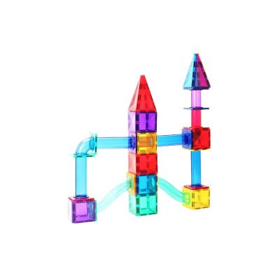 China Magnetic Building Toy New Design 81pcs Tiles Marble Run Building Blocks Educational Toy For Children for sale