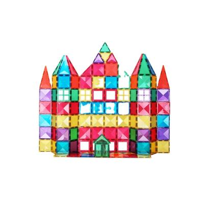 China 100pcs Building Magnet Low MOQ Building Toy Amazon Hot Selling Magnetic Building Block Tiles Sets DIY Magnetic Building Toys for sale