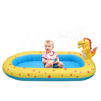 China Water Sports Park Hot Sale High Quality Outdoor Inflatable Game Toys Juguete De Agua Dinosaur Water Pool Sprinkler Backyard Splash Pad for sale