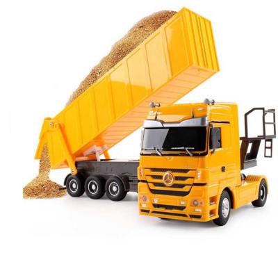 China RC Hobby Made in China Promotional Duty Construction Toy Dumper Rc Hobby Dump Trucks Kids Truck With Recomte Remote Control Helicopter for sale