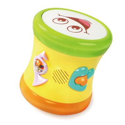 China Toy Best Battery Operated Choose Bilateral Dynamic Colorful Light Educational Musical Instrument Toys Baby Musical Drum for sale