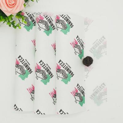 China Custom Logo Food Greaseproof Wrapping Paper No Printing Plastic Custom Sandwich Food Wrapping Paper for sale