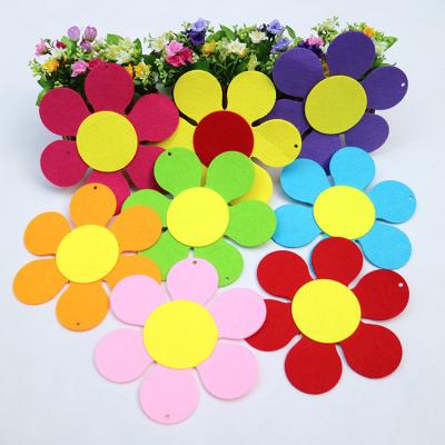 China Non-woven Fabric Kindergarten Decoration Petal Flower Craft Accessories Felt Big By Colorful Christamas Home Decoration Waist Flower Wall Stickers Big Six for sale