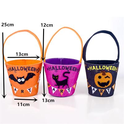 China Christamas Home Decoration Halloween Bucket Bag Swept Candy Bag Basket Party Decoration Storage Bags Helloween Decoration For Home for sale