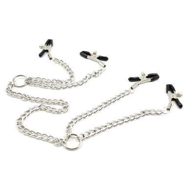 China Nipple Play Toys High Quality Nipple Play Toys Metal Chain 4 Clitoris Clips Nipple Clip for sale