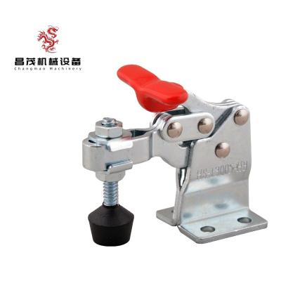 China Quick Locking and Holding Haoshou Clamp HS-13005 Quick Release Hold Down Mini adjustable Toggle Clamp with Rubber Pressure Tip for sale