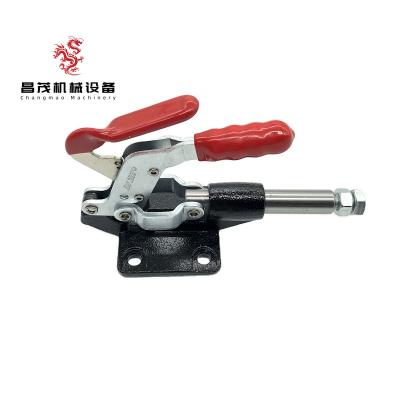 China Quick Locking Haoshou HS-304-CMT Steel Heavy duty Push pull Plunger Straight line clamp with toggle lock used on Tension devices for sale