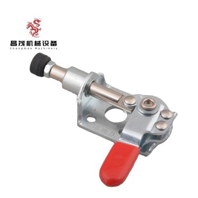 China Fixture; Industrial equipment HS-301-CR and HS-301-CL holding capacity 40kg 88Lb Anti-slip Red handle push and pull clamp for sale