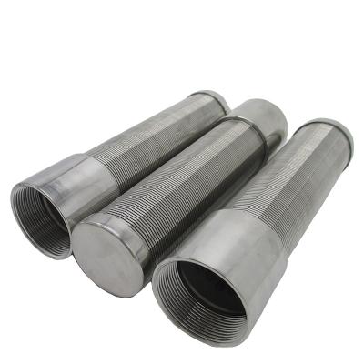 China Corrosion Resistance Stainless Steel 304 316 Wire Wrapped Water Slot Screens Tube for sale