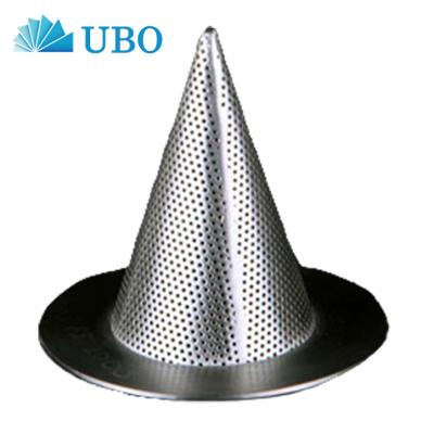 China food & Beverage Plant SS Wire Mesh Cone Oil Filter Wire Mesh Strainer for sale