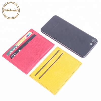 China Handmade Qualified Durable Credit Card Holder Mini Wallet Pu Slim Rfid ID Card Holder Wallet for sale