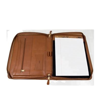 China Eco-Friendly Products 2022 School Supplies Office Stationery Paper Eco-friendly Business Light Up Leather Case Folder Padfolio Briefcase for sale