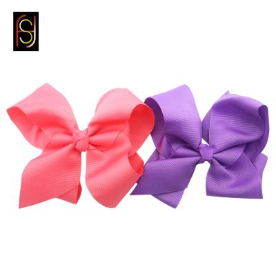 China Simple gift style jojo hair bow girl grosgrain clip ribbon decoration for sale