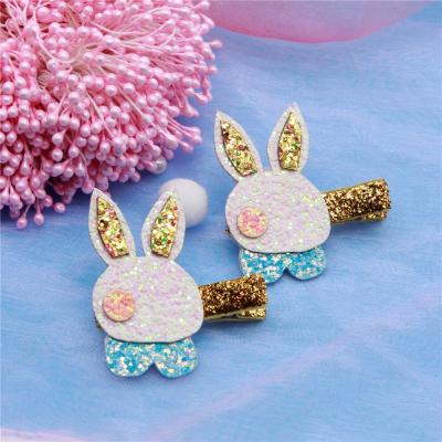 China New Design Sea Creature New Design Sea Creature Kid Baby Cloth Bow Accessories Holder Gold Glitter Bling Custom Fancy Hair Clip for sale