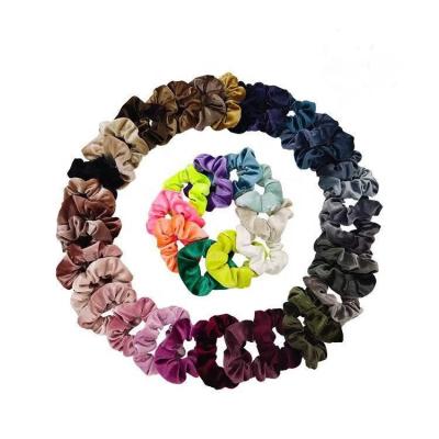 China Korean Customized Smooth Velvet Hair Elastic Hair Scrunchie Hair Scrunchies for sale