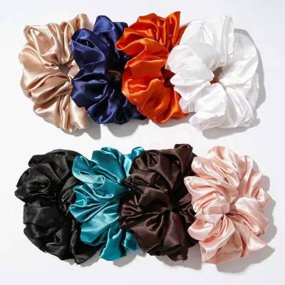 China Fashion Smooth Wholesale Women Hair Band Girls Satin Elastic Hair Scrunchies for sale