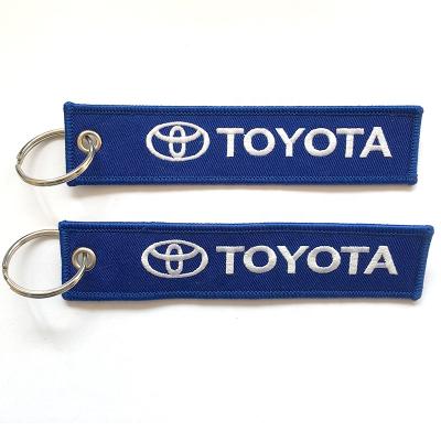 China Custom Embroidery Logo Car Keychain Wholesale Fashion Durable for sale