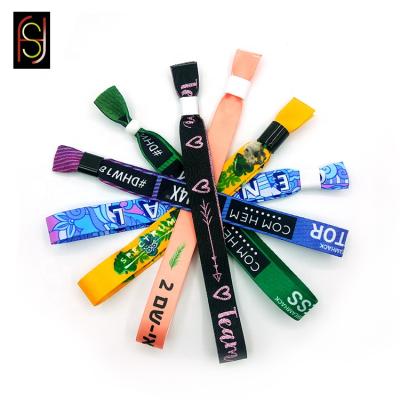 China Cheap Custom China Fashion Party Events Sports Printed Polyester Custom Woven Wristband for sale