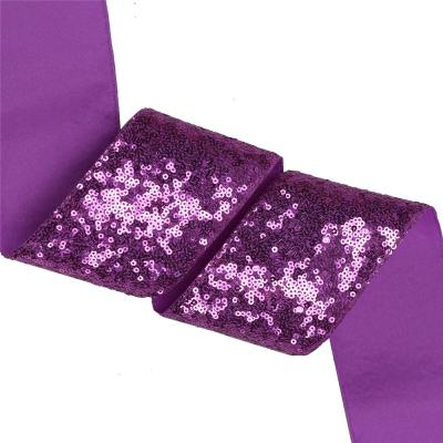 China Garment Accessories 3 Inch 75mm New Style High Tenacity Reversible Lace Ribbon Glitter Sequin for sale