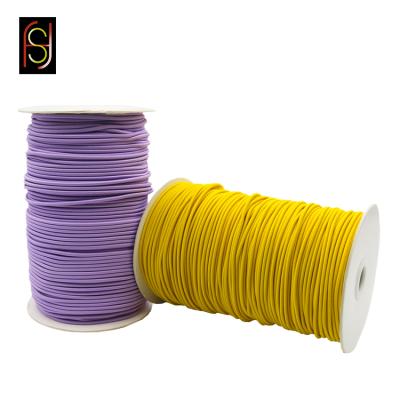 China Sustainable Customized Garment 2.5mm Braided Thin Elastic String Cord for sale