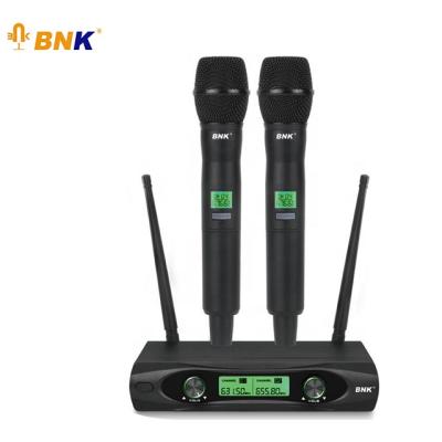 China Professional Portable Wireless Headset Microphone BNK Karaoke System UHF Microphone System BK2000HH for sale