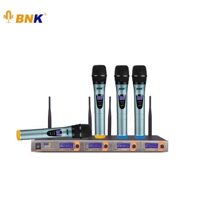 China BNK Lightweight Professional Cheap Wireless VHF 4Channel Microphone System BK5555 for sale