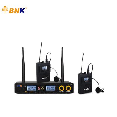 China Lavalier Wireless Microphone BNK Condles Gold Lapel Microphone System Professional for sale