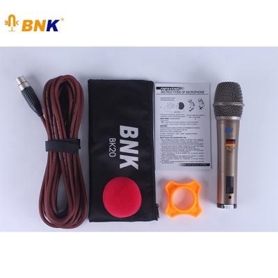 China BNK Microphone Metal Body Cable Microphone Wired Microfone Voz COM Fio Dynamic Microphone BK-20 for sale