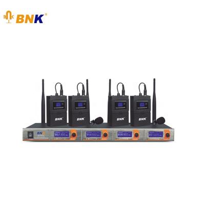 China Latest Professional Headset Microphone BNK 4-Channels Singing Wireless Microphone BK5555L for sale