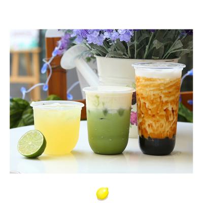 China China factory china milk tea injection molding disposable plastic cups custom logo eco-friendly disposable clear plastic cups pp for sale