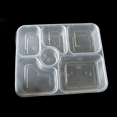 China Disposable Plastic Meal Box Microwavable pp Restaurant Takeout Food Container With Lid Bento Box Custom Plastic Takeout Food Containers for sale