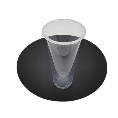 China Customized Single Wall Disposable Clear Disposable Milk Tea Cups Plastic Cups With Lids for sale