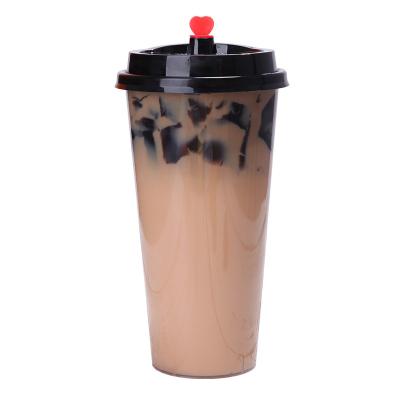 China Eco-friendly disposable cheap plastic bubble tea cup custom plastic cup for bubble tea boba cup for sale