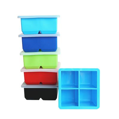 China Sustainable High Quality Food Grade Approved Factory Price BPA Free Ice Molds Food Silicone Ice Cube Tray for sale