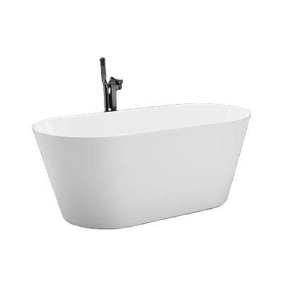 China New Style Simple Easy Freestanding Bathtub Cheap White Black Color Freestanding Bathtub With Drainer for sale