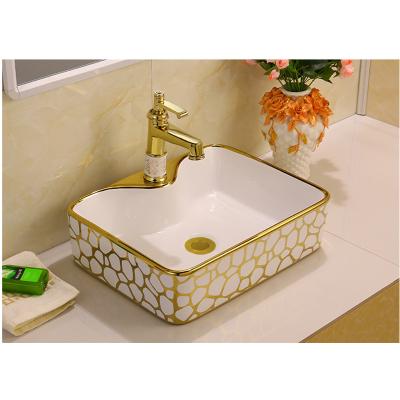 China Modern Bath Basin Modern Kitchen Rectangle Granite Art Basin Bathroom Bowl Sinks for sale