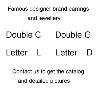 China 2022 Trendy popular luxury women cc letter earrings high quality designer brand jewelry wholesale fashion jewelry for sale