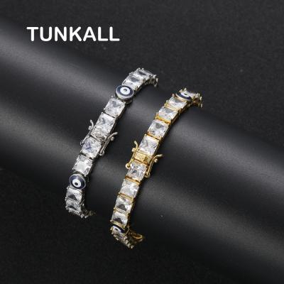 China Other BB215 6mm CZ Brass Tennis Chain Bling Bracelet Iced Out Jewelry for sale