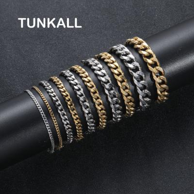 China SB002 Hiphop Bracelet Stainless Steel Jewelry Rope Chain Bracelet 3mm 5mm 7mm 9mm 11mm For Women Men Gift for sale