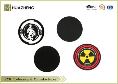 China Kleidungs-unterstützte Nylonaufkleber-Flausch Flecken Drucklogo SGS ROHS zu verkaufen