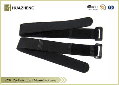 China Tighten Hook Loop Strap Fastener , Reusable Cable Tie Embroider Logo for sale