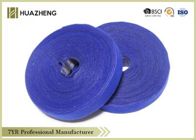 China Recycle Strap Deep Blue Double Sided Hook And Loop Tape Self-gripping for sale