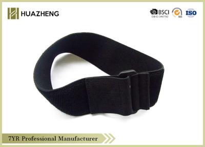 China Strong Strech Black Elastic Hook Loop Strap with Buckle for Medical Euipment for sale