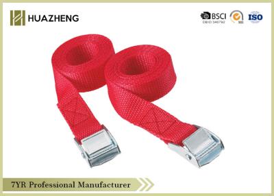 China Red Heavy Duty Cargo Nylon Webbing Straps , Adjustable Elastic Strap for sale