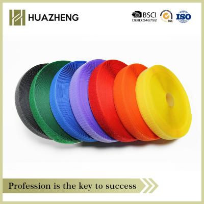 China Colorful Adhesive Hook And Loop Tape with 100% Nylon Material 10-180mm for sale