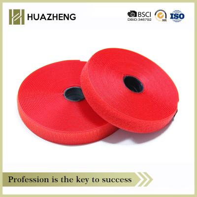 China Red Resusable Hook and Loop Fastener Tape Adhesive Strap for sale